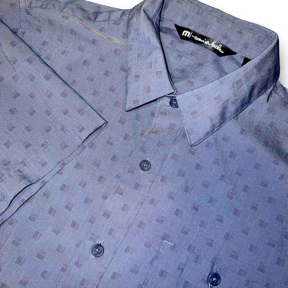 Travis Mathew Small S/S  Button up Dark Grey Golf Outdoor Sport Tennis Men Shirt